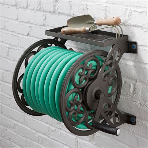 wall mounted metal hose reel